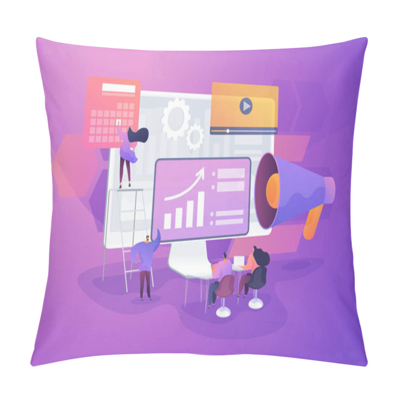 Personality  Digital Presentation Concept Vector Illustration Pillow Covers