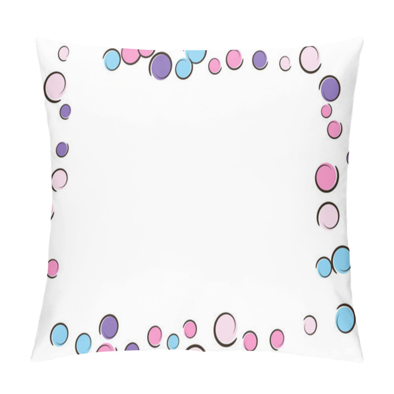 Personality  Confetti Frame With Comic Pop Art Polka Dots. Pillow Covers