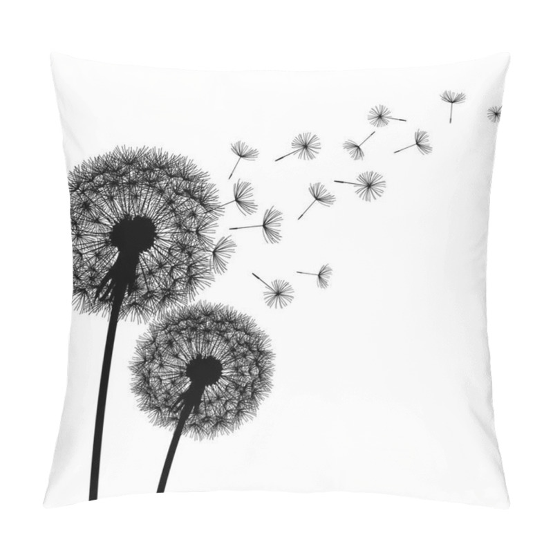 Personality  Nature Background With Dandelion Silhouette Pillow Covers