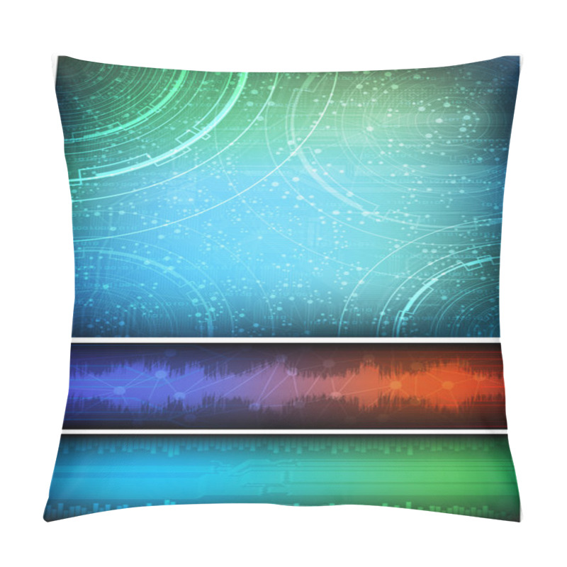 Personality  Technological Style Vector Banners Pillow Covers