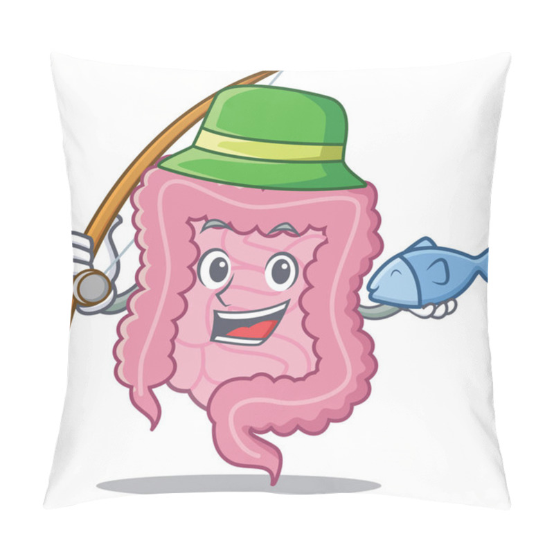 Personality  Fishing Intestine Mascot Cartoon Style Pillow Covers