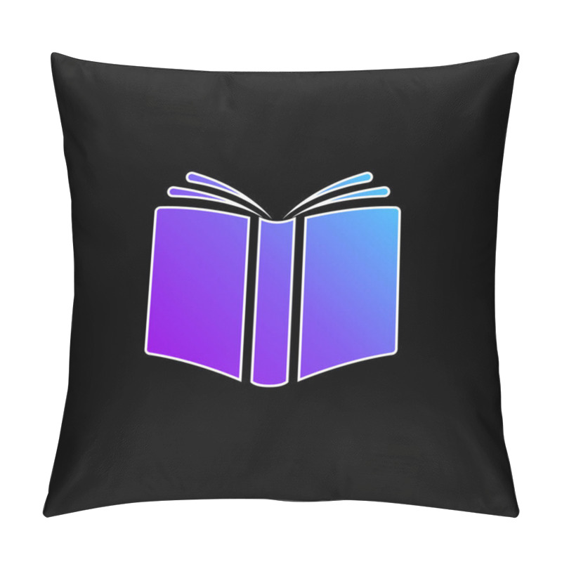 Personality  Book Cover Blue Gradient Vector Icon Pillow Covers