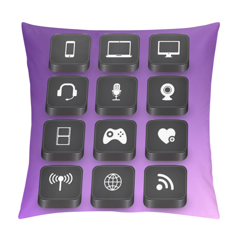 Personality  Web Icons  Banner Vector Illustration   Pillow Covers