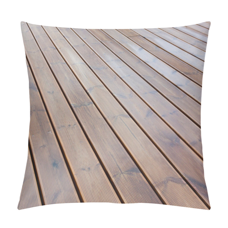 Personality  wet terrace brown wood floor pillow covers