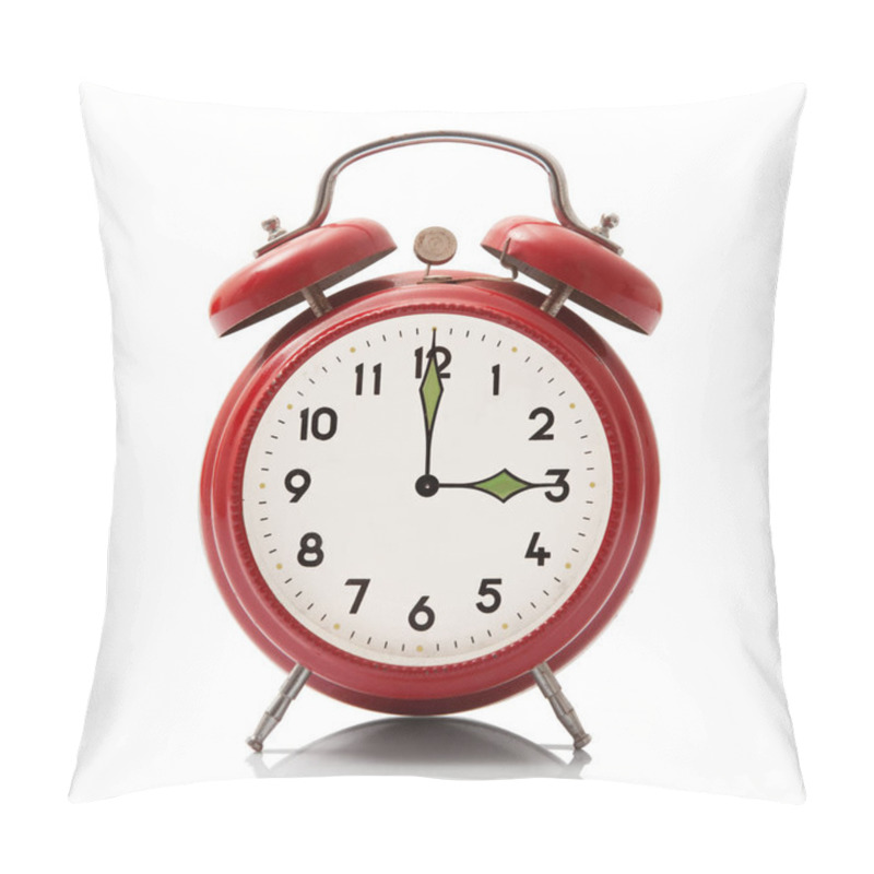 Personality  Alarm Clock At Three Hour On White Background Pillow Covers