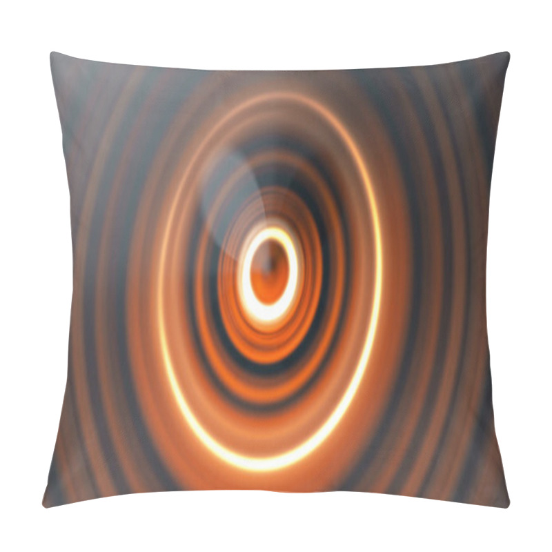 Personality  Red And Black Sound Waves, Pulsating Dance Of Circles And Lights, Seamless Loop. Abstract Animation Of Waves And Ripples. Pillow Covers