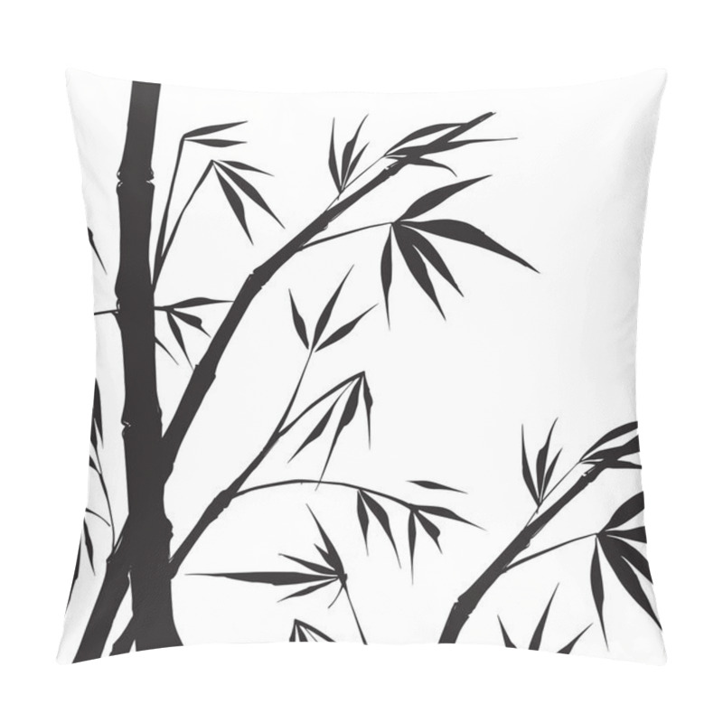 Personality  Bamboo Isolated Illustration. Pillow Covers