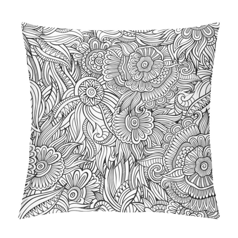 Personality  Vector Seamless Abstract Flowers Pattern Pillow Covers