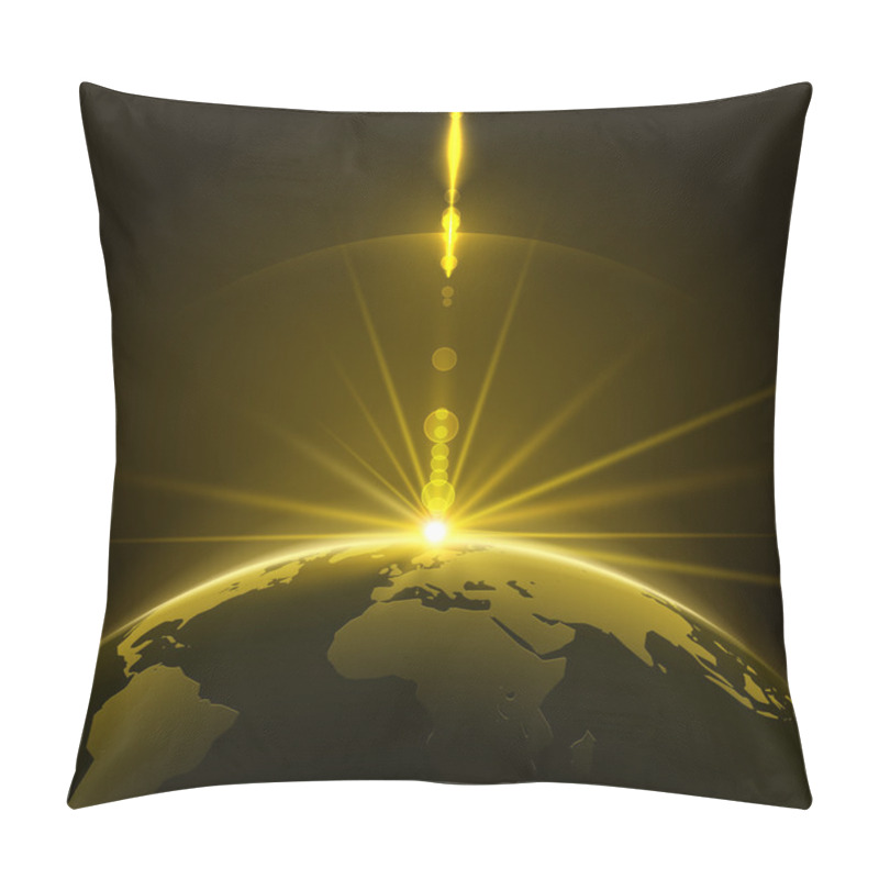 Personality  The Earth Planet And Space Background For Your Text. Pillow Covers