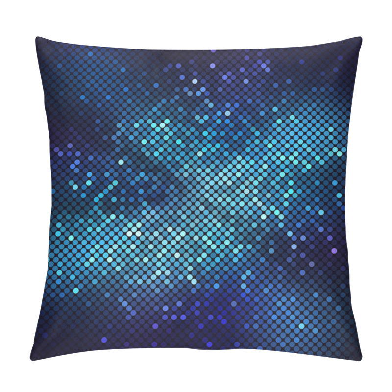 Personality  Blu Disco Mosaic Pillow Covers