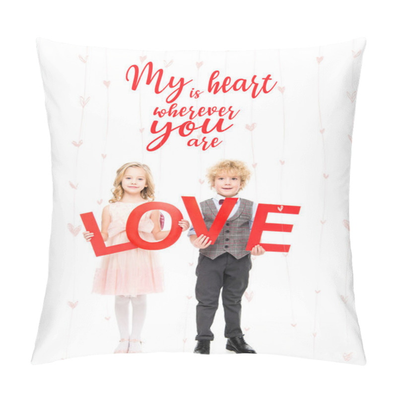 Personality  Kids Holding Word Love  Pillow Covers