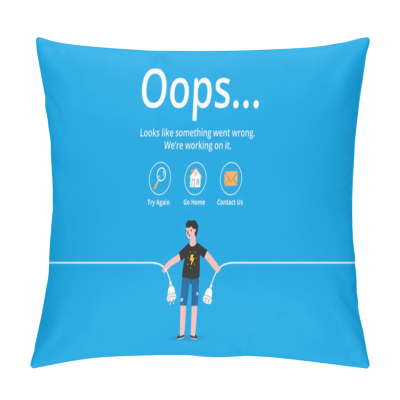 Personality  Oops Error Page Pillow Covers