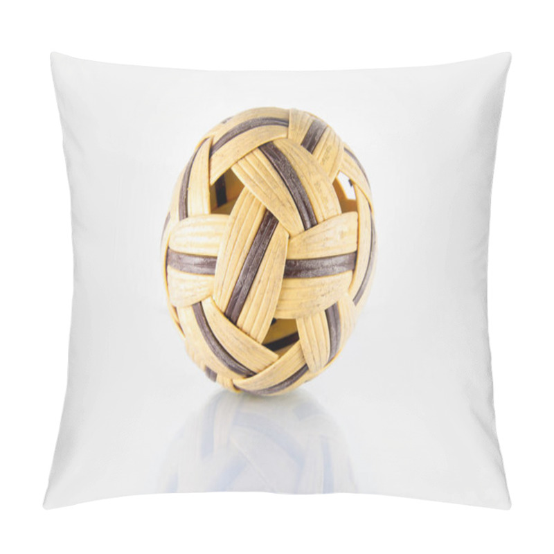 Personality  Sepak Takraw (Thai Ball Game) On A White Background. Pillow Covers