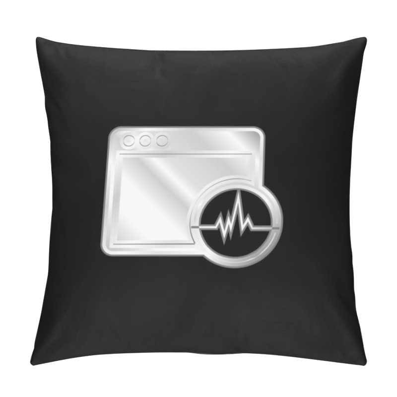 Personality  Activity Analysis In A Command Window Silver Plated Metallic Icon Pillow Covers