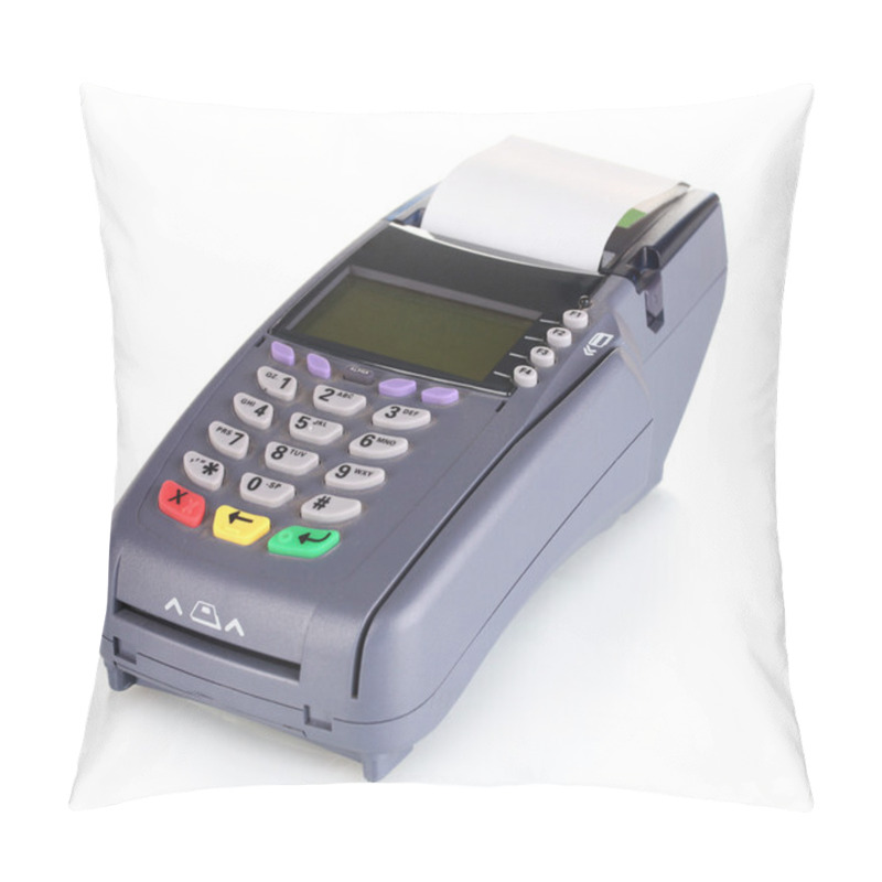 Personality  Bank Terminal Isolated On White Pillow Covers