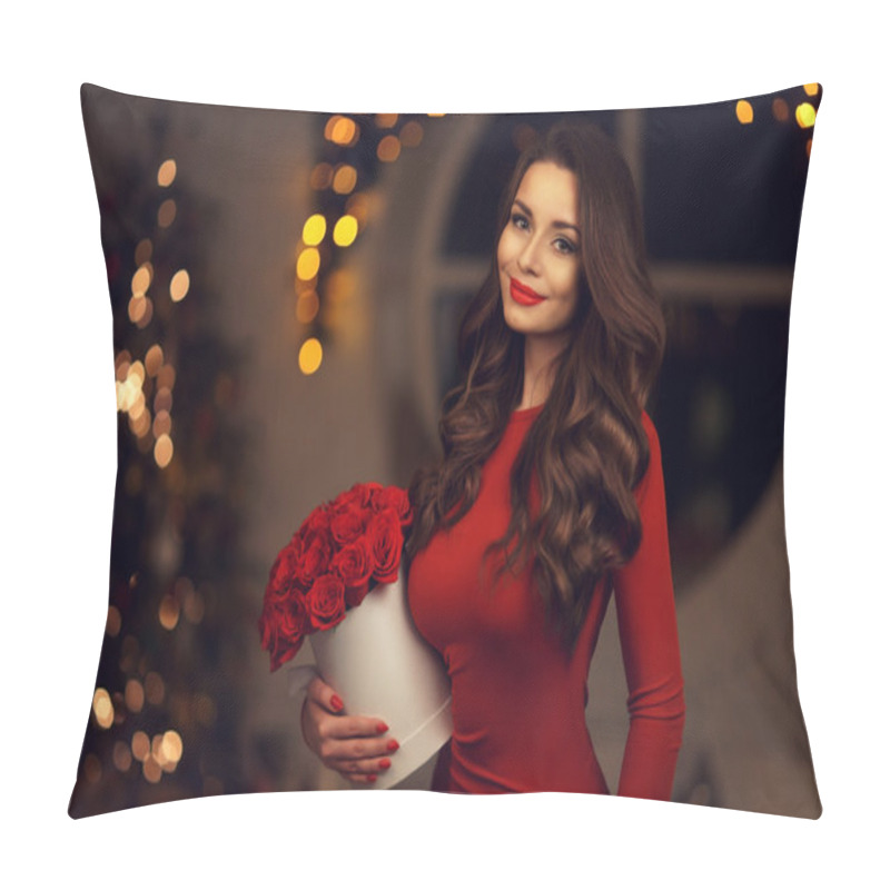 Personality  Cute Girl With Roses Pillow Covers