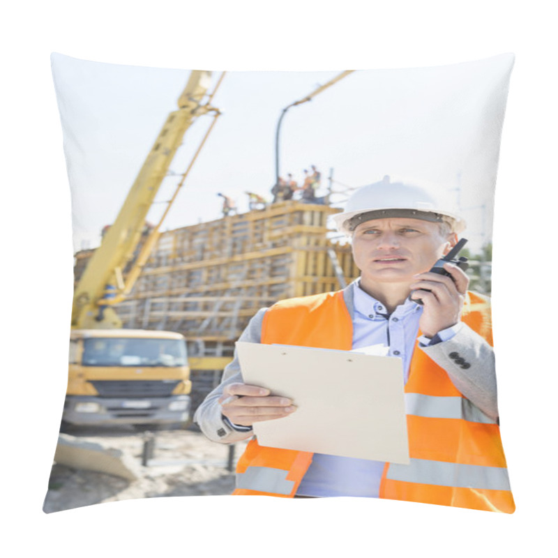 Personality  Male Supervisor Using Walkie-talkie Pillow Covers