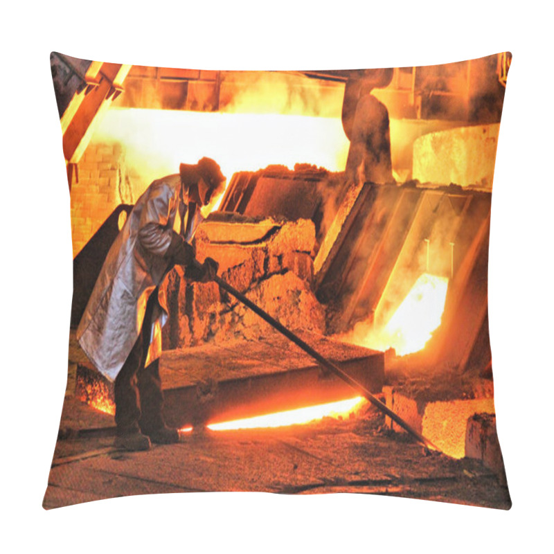 Personality  Steel Production At A Metallurgical Plant Pillow Covers