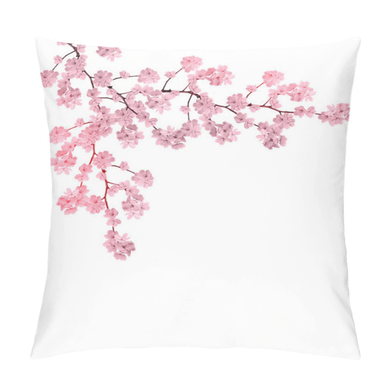 Personality  White Apple Flowers Branch Isolated On White Background Pillow Covers