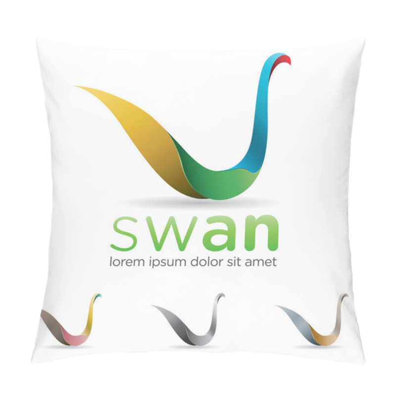 Personality  Swan Icon Pillow Covers