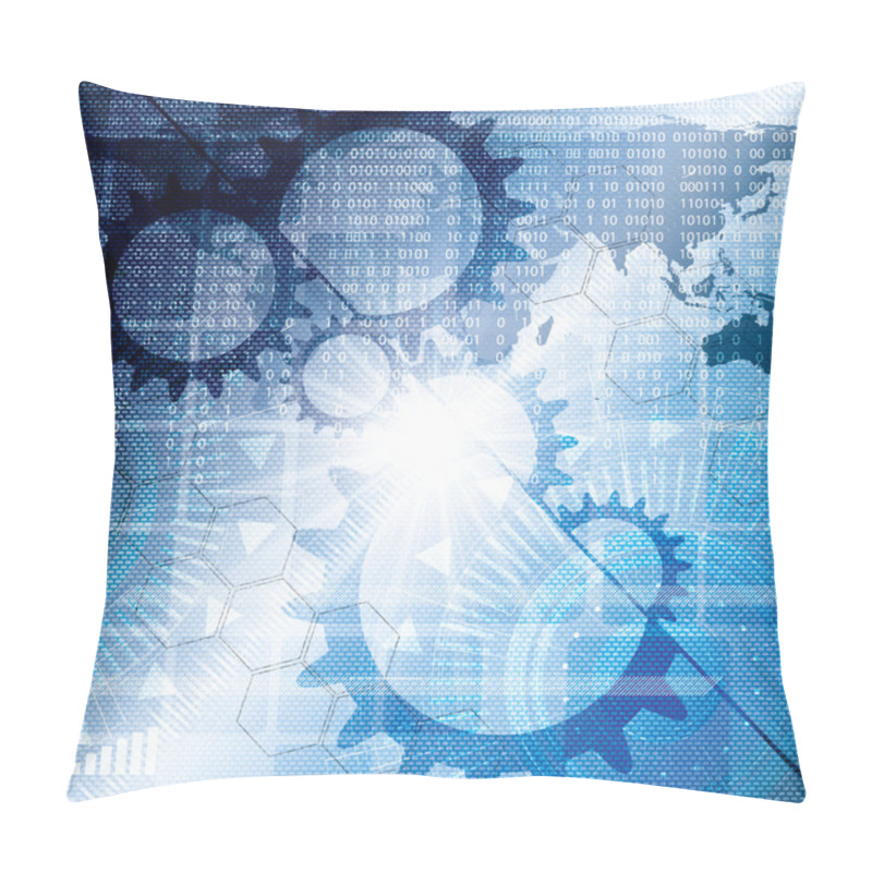 Personality  Abstract Tech Binary Background Pillow Covers