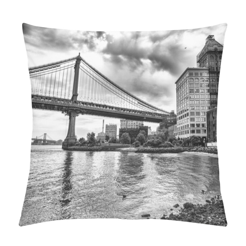 Personality  Manhattan Bridge View From Brooklyn Pillow Covers