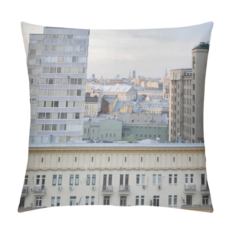 Personality  Aerial Roof View On Moscow Historical Center From Viewpoint. Pillow Covers