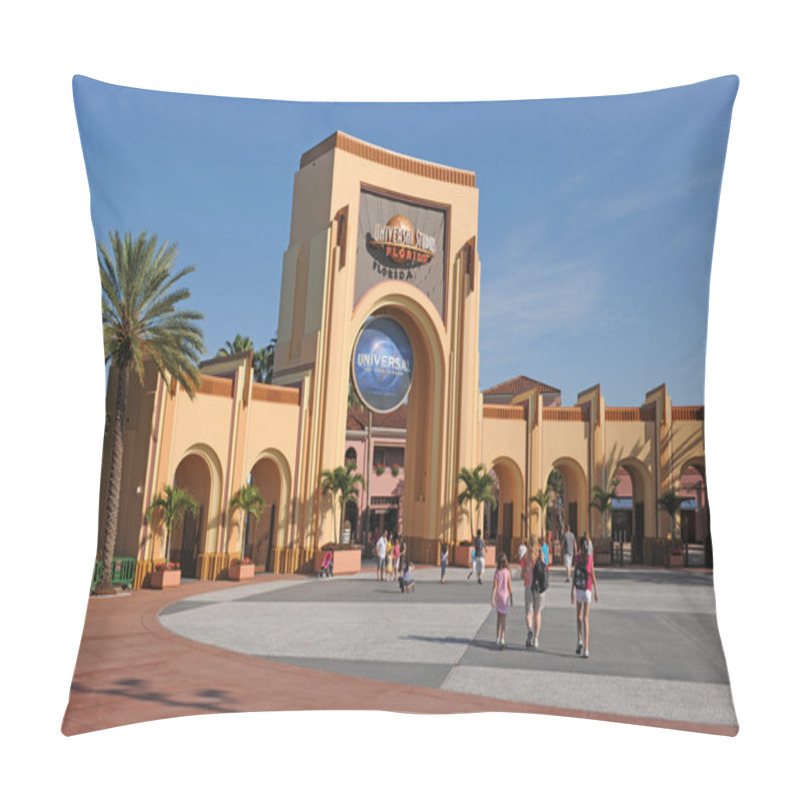 Personality  Entrance To Universal Studios In Orlando Pillow Covers