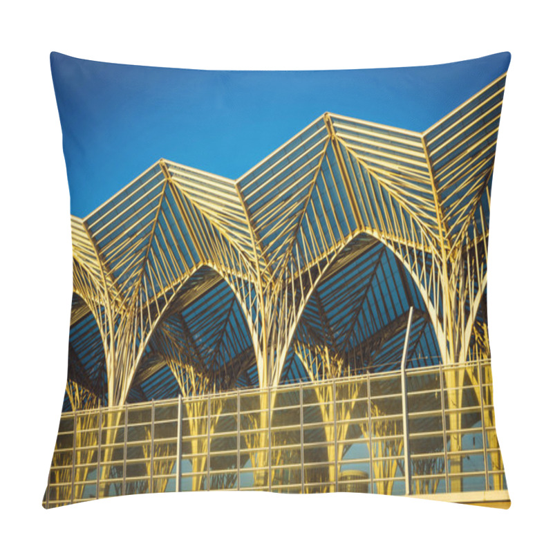 Personality  Abstract Architecture Of Oriente Station In Lisbon, Portugal Pillow Covers