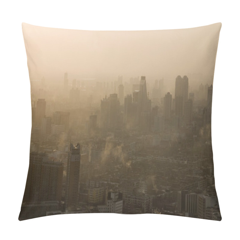 Personality  Morning City With Fog Pillow Covers