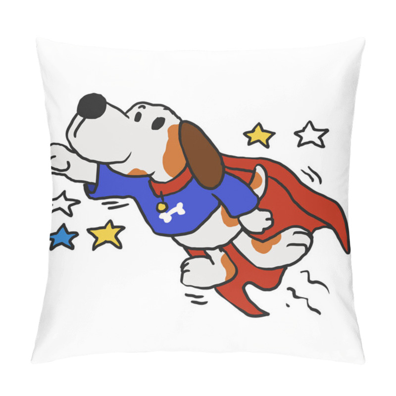 Personality  Super Dog With The Red Cloak In The Heroic Pose Pillow Covers