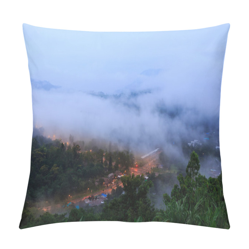 Personality  Beautiful Sea Fog In Morning Time Pillow Covers