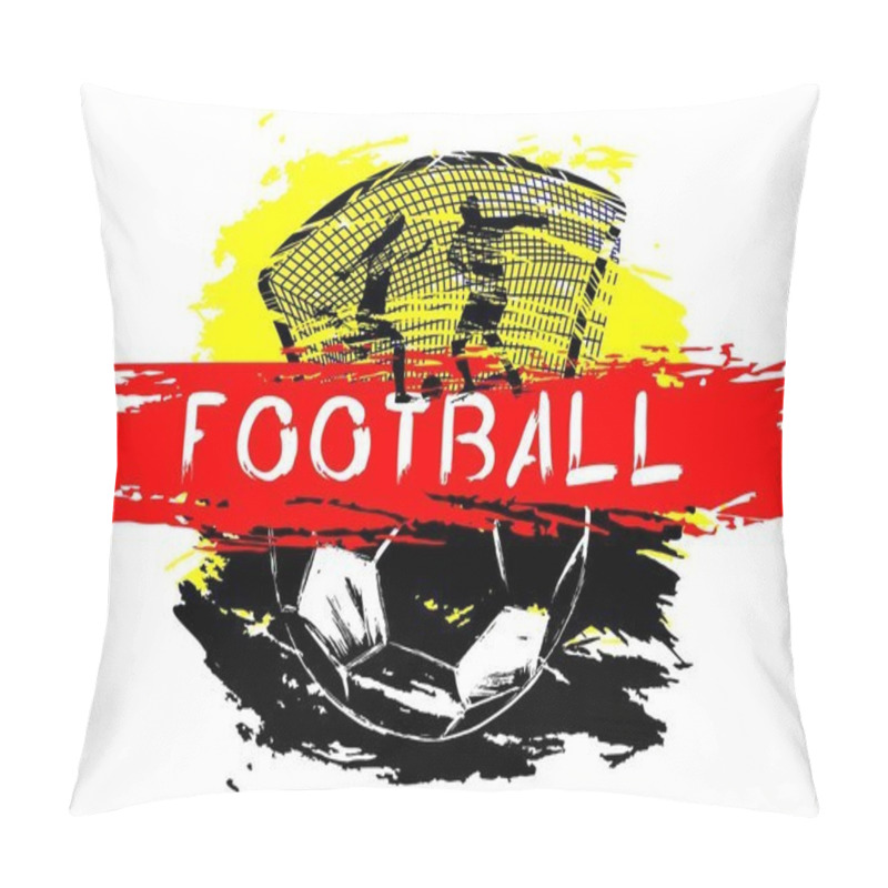 Personality  Football 2018 Vector Illustration, Sports Background In The Style Of Grunge For Invitations, Booklet, Flyer, Cards Pillow Covers