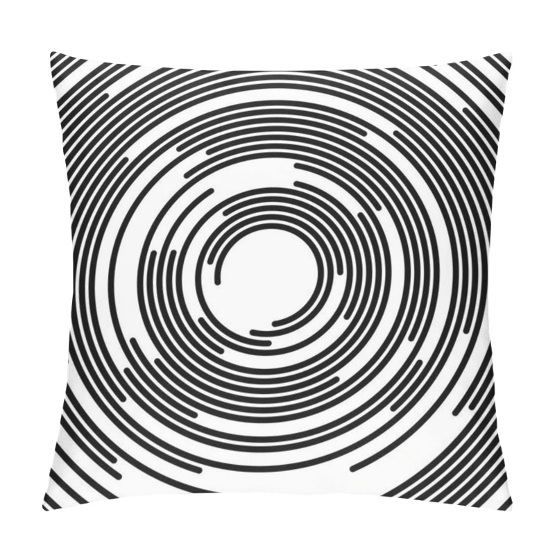 Personality  Concentric Segments Of Circles, Random Lines Following A Circle  Pillow Covers