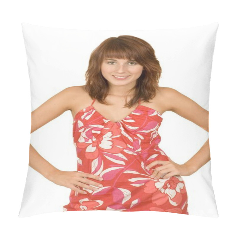 Personality  Portrait Of Beauty Young Woman  Pillow Covers