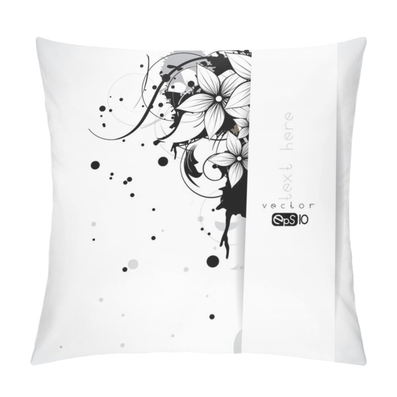 Personality  Abdtract Floral Background With Flowers And Swirls Pillow Covers