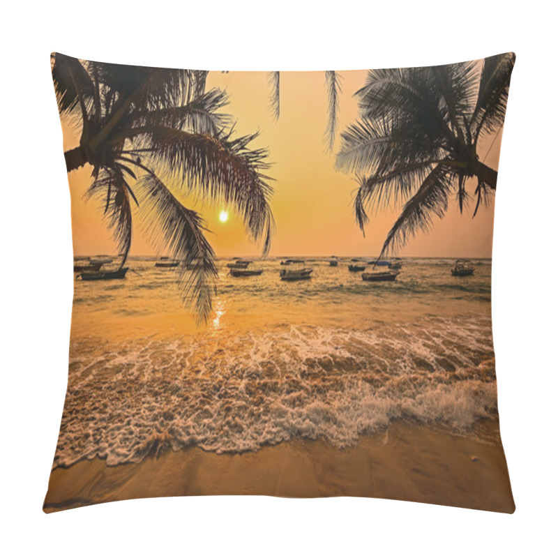 Personality  Beaches In Sri Lanka Pillow Covers