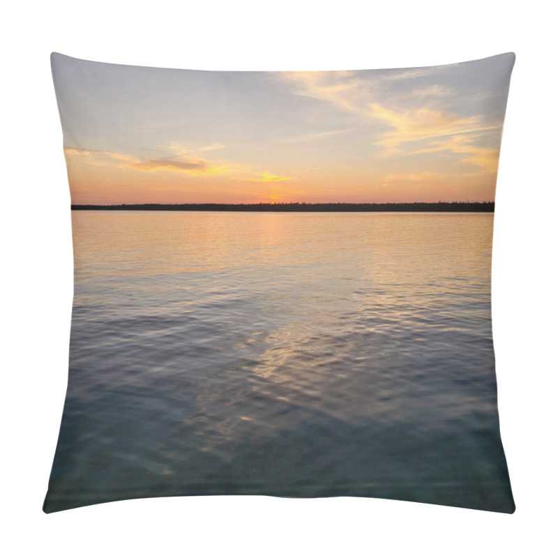 Personality  Sunset Over Calm Water On Child's Lake In Duck Mountain Provincial Park, Manitoba, Canada Pillow Covers