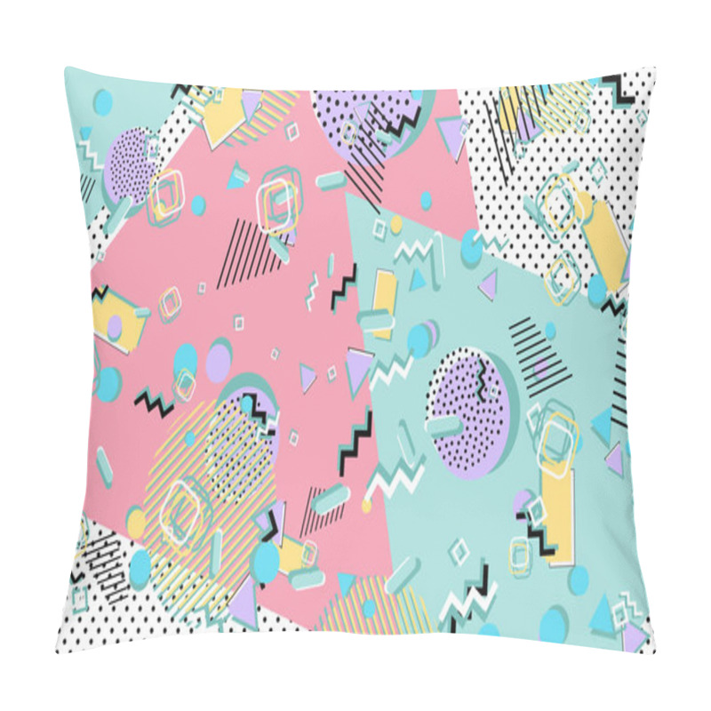 Personality  Memphis Pattern. Geometric Shapes. Hipster Style Pillow Covers