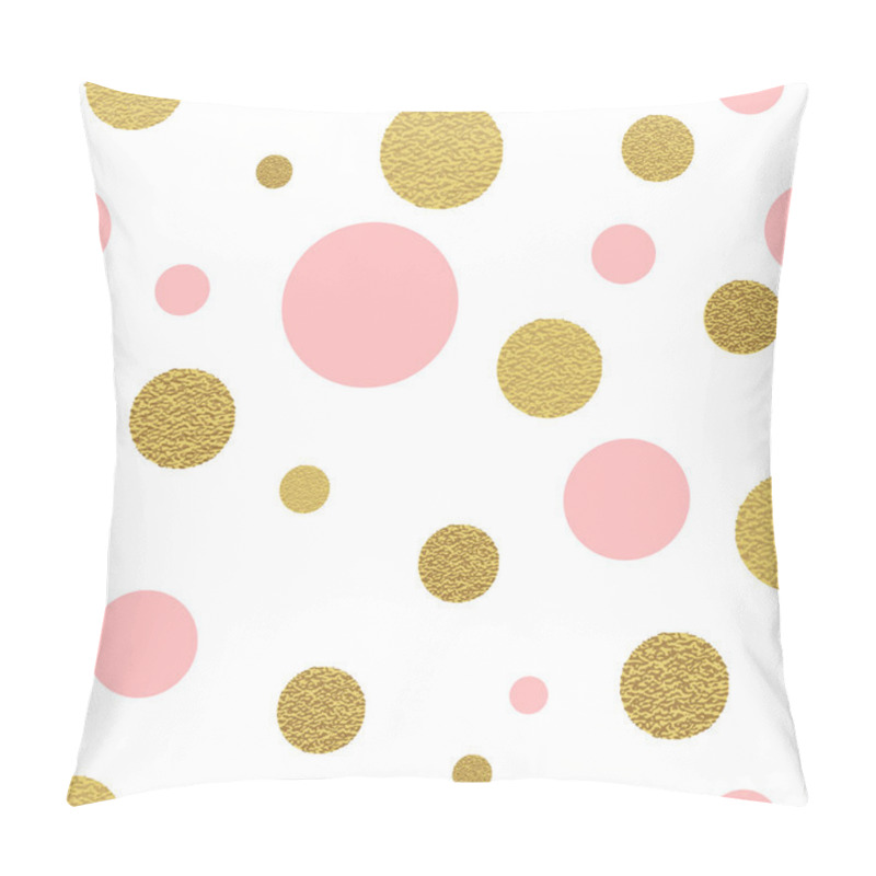 Personality  Classic Dotted Seamless Gold Glitter Pattern. Pillow Covers