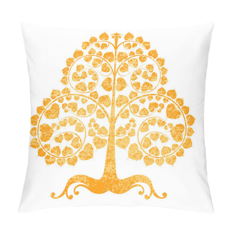 Personality  Bodhi Tree Grunge Style On A White Background Pillow Covers