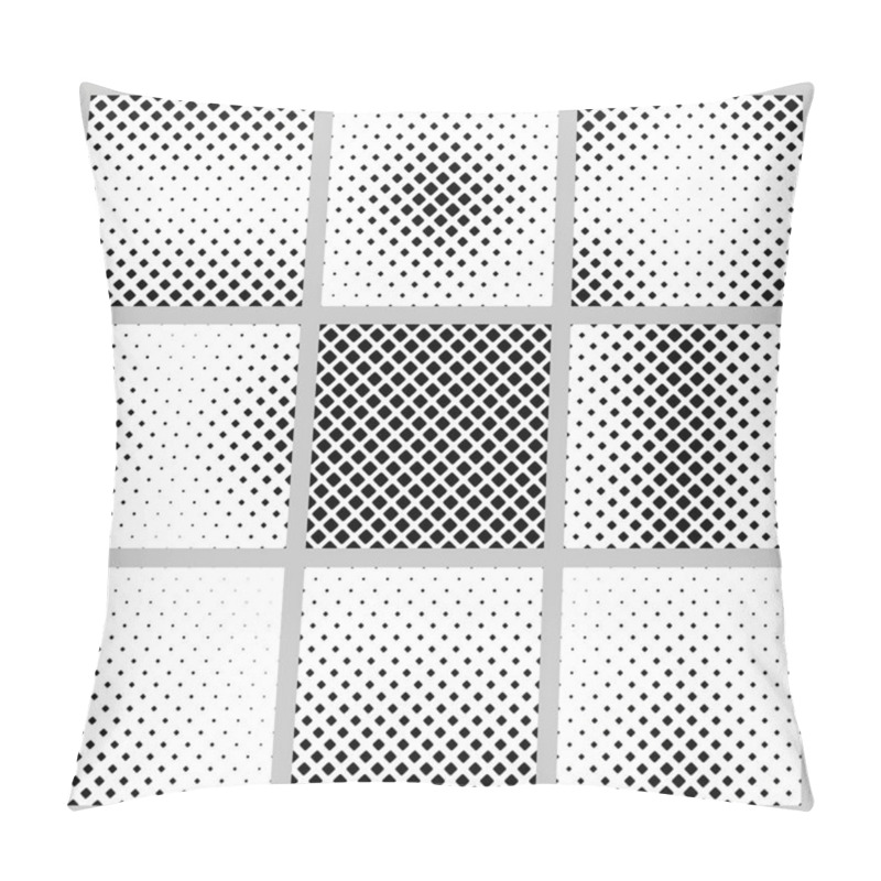 Personality  Set Of Nine Square Pattern Designs - Vector Graphics Pillow Covers