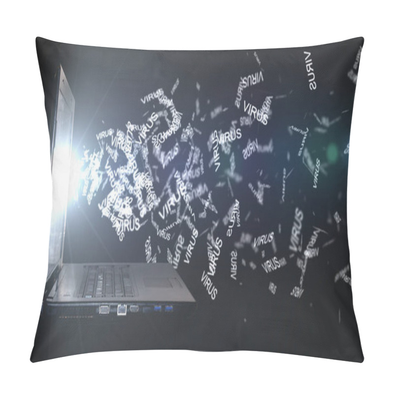 Personality  Computer Infected With A Virus. Safety Concept Pillow Covers