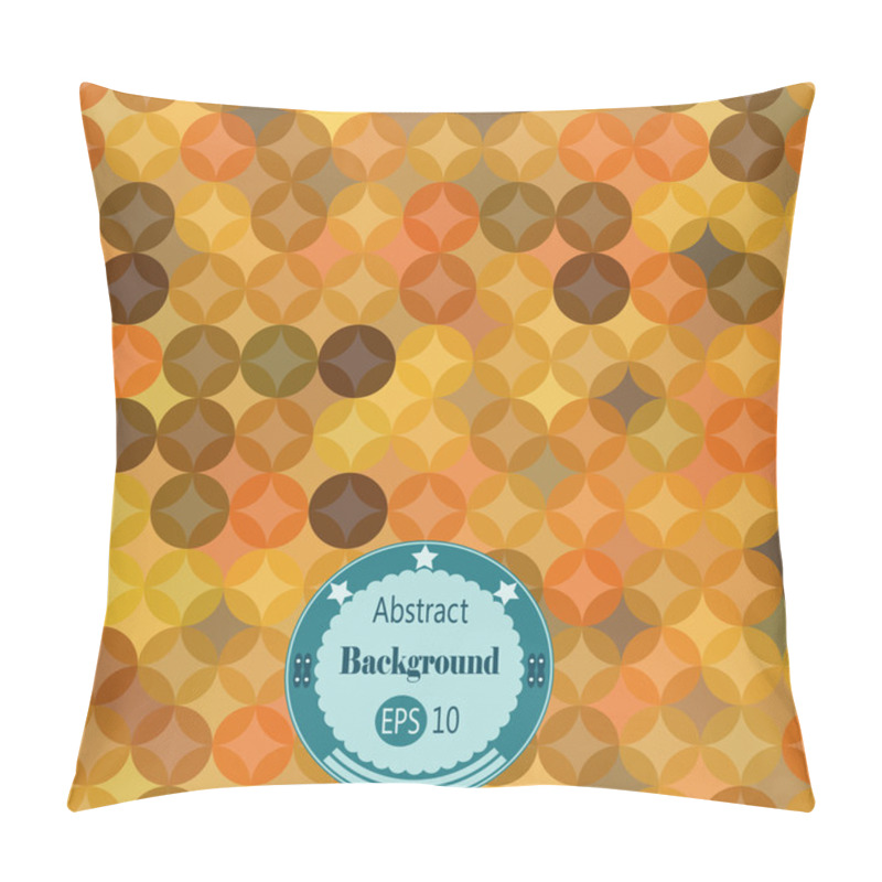 Personality  Abstract Geometric Background With Rounds. Vector Illustration. EPS 10. Pillow Covers