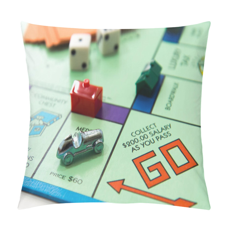 Personality  Monopoly Board Game In Play Pillow Covers