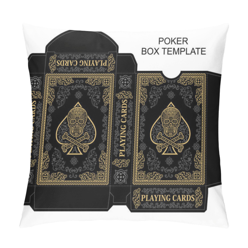 Personality  Box Template, Poker, Playing Card Pillow Covers