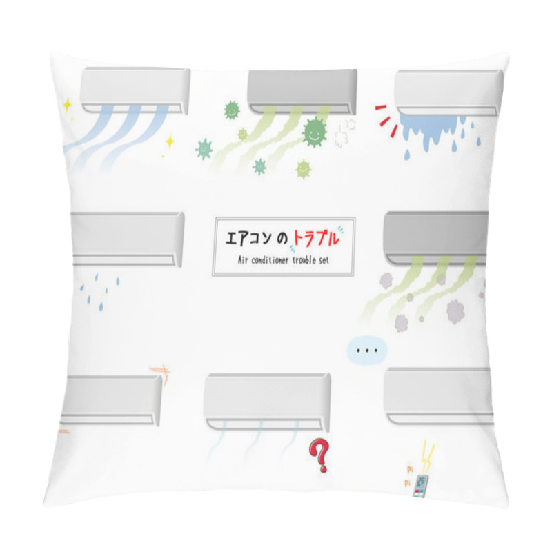 Personality  Illustration Of Air Conditioner Trouble Pillow Covers