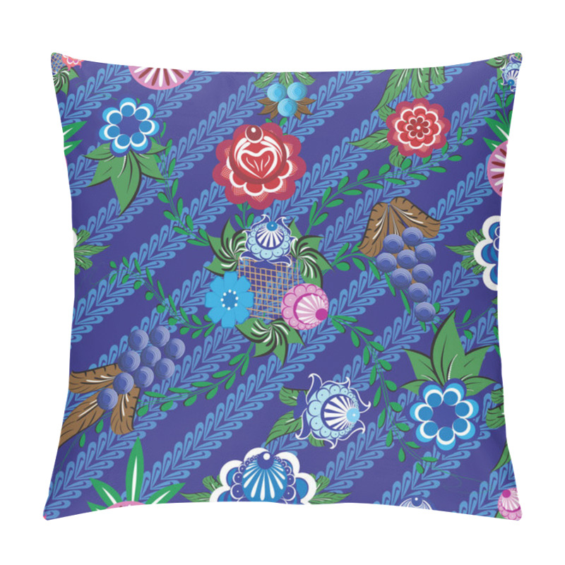 Personality  Seamless Background With Folk Russian Patterns Is Computer Graphics And Can Be Used In The Design Of Textiles, In The Printing Industry, In A Variety Of Design Projects Pillow Covers