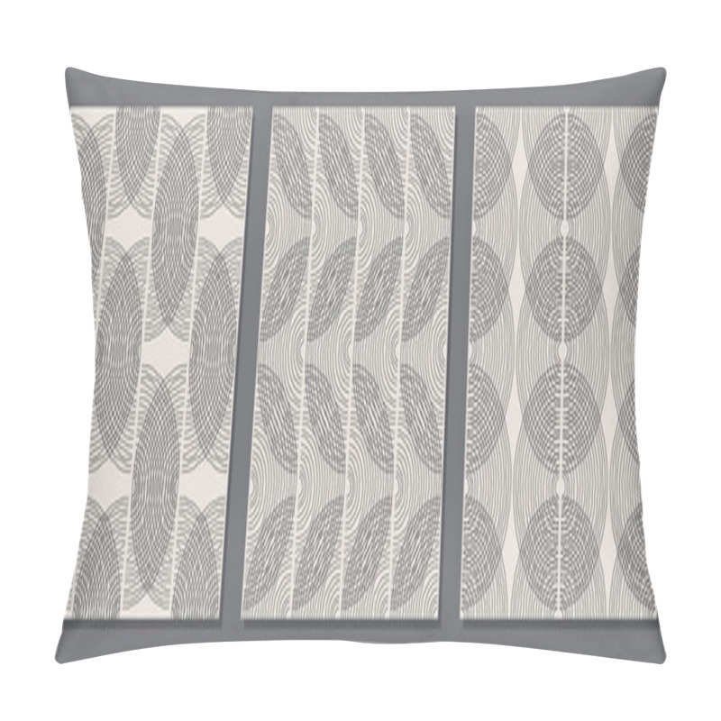 Personality  Trendy Set Of Minimalist Seamless Pattern With Abstract Hand Drawn Composition Pillow Covers