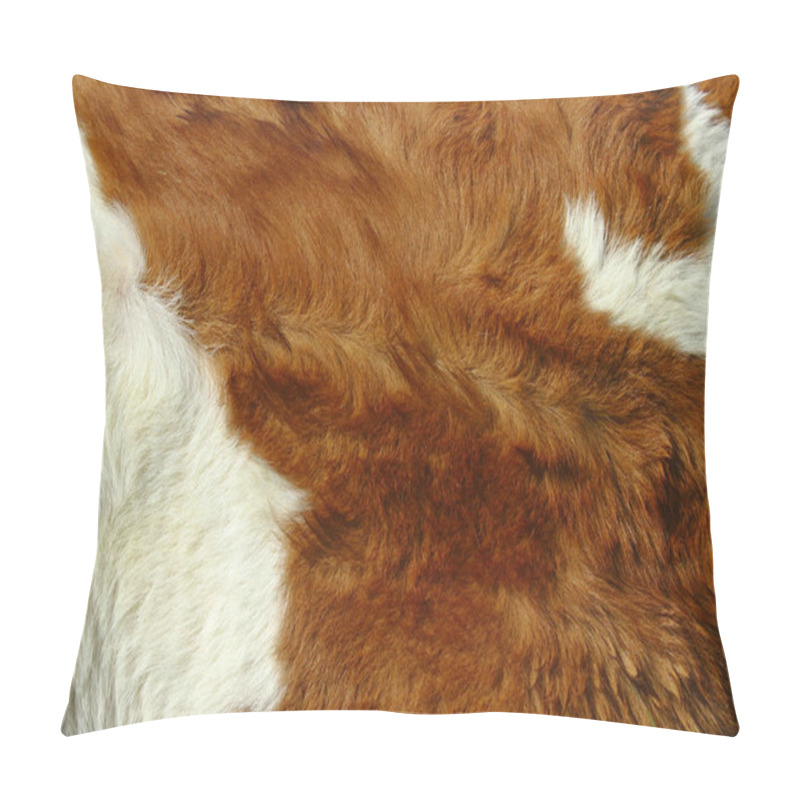 Personality  Wildlife, Animals, Textures Concept. Cropped Shot Of White And Brown Fur. Animals Fur Close Up. Fur Texture. Abstract Animals Background Textures. Pillow Covers